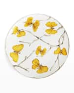 Image 2 of 5: Michael Aram Butterfly Ginkgo Gold Tidbit Plates, Set of 4