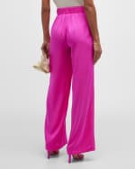Image 4 of 6: NOUVELLE SILK95FIVE Amalfi Silk Wide-Leg Pants