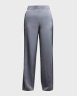 Image 2 of 6: NOUVELLE SILK95FIVE Amalfi Silk Wide-Leg Pants