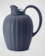 Image 1 of 2: Georg Jensen Bernadotte Dusk Blue Thermo Jug, 1 Liter