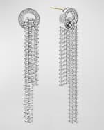 Image 3 of 3: LAGOS Caviar Spark Diamond 12mm Circle Earrings with Tassel Chains