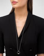 Image 2 of 4: LAGOS Luna Pearl 35mm Caviar Circle Pendant Necklace