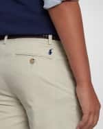 Image 5 of 7: Ralph Lauren Childrenswear Boy's Logo Embroidered Flat Front Chino Shorts, Size 8-10
