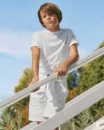 Image 3 of 5: Ralph Lauren Childrenswear Boy's Logo Embroidered Flat Front Chino Shorts, Size 8-14