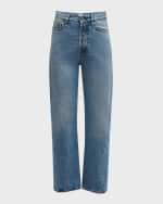 Image 1 of 6: Toteme Twisted Seam Straight-Leg Jeans