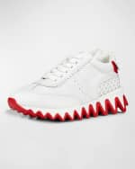 Image 2 of 5: Christian Louboutin Kid's Loubishark Leather Sneakers, Toddler