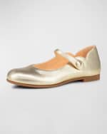 Image 2 of 5: Christian Louboutin Girl's Melodie Scalloped Ballerina Flats, Toddlers/Kids