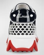 Image 4 of 5: Christian Louboutin Kid's Mini Shark Flat Red Sole Runner Sneakers, Toddlers/Kids