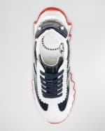 Image 3 of 5: Christian Louboutin Kid's Mini Shark Flat Red Sole Runner Sneakers, Toddlers/Kids