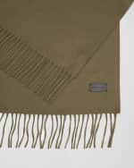 Image 3 of 3: Saint Laurent Fringe Cashmere Scarf