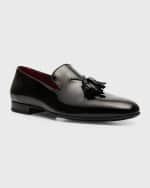 Image 4 of 5: Magnanni Men's Patent Leather Tassel Loafers