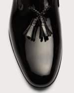 Image 3 of 5: Magnanni Men's Patent Leather Tassel Loafers