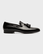 Image 1 of 5: Magnanni Men's Patent Leather Tassel Loafers