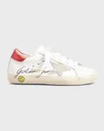Image 6 of 7: Golden Goose Girl's Super Star Suede Sneakers, Baby/Toddler