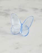 Image 2 of 2: Baccarat Exclusive Lucky Butterfly Figurine, Sky Blue