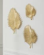 Image 1 of 2: Global Views Palm Hanging Wall Art Set