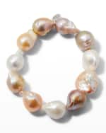 Image 1 of 4: Margo Morrison 5th Avenue Baroque Pearl Stretch Bracelet
