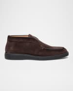 Image 1 of 5: Santoni Men's Detroit Slip-On Suede Chukka Boots
