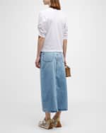 Image 4 of 6: FRAME Frankie Ruched Puff Sleeve Tee