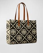 Image 2 of 6: Tory Burch T Monogram Embossed Tote Bag