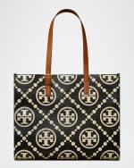 Image 1 of 6: Tory Burch T Monogram Embossed Tote Bag
