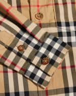 Image 3 of 4: Burberry Boy's Owen Vintage Check Long-Sleeve Shirt, Size 6M-2