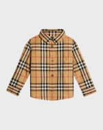 Image 1 of 4: Burberry Boy's Owen Vintage Check Long-Sleeve Shirt, Size 6M-2