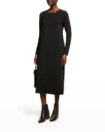 Image 5 of 6: Eileen Fisher Scoop-Neck Jersey Midi Dress