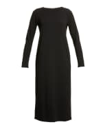 Image 1 of 6: Eileen Fisher Scoop-Neck Jersey Midi Dress