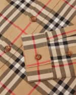 Image 4 of 4: Burberry Boy's Owen Check-Print Shirt, Size 3-14