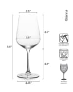 Image 3 of 4: Mikasa Gianna 15 oz. White Wine Glasses, Set of 4