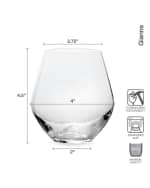 Image 3 of 4: Mikasa Gianna 19 oz. Stemless Wine Glasses, Set of 4
