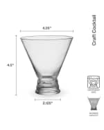 Image 3 of 4: Mikasa Craft 12 oz. Martini/Cosmo Glasses, Set of 4