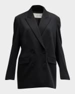Image 1 of 6: THE ROW Tristina Double-Breasted Blazer Jacket