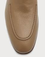 Image 3 of 5: Manolo Blahnik Men's Truro Leather Loafers