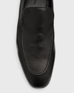 Image 3 of 5: Manolo Blahnik Men's Truro Leather Loafers