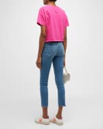 Image 3 of 6: MOTHER The Dazzler Ankle Fray Cropped Straight Jeans