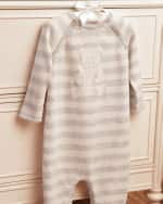 Image 3 of 3: Ralph Lauren Childrenswear Boy's Striped Bear Coverall, Size 3M-12M