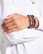 Image 5 of 5: Sydney Evan 10mm Pave Ball on Iolite Faceted Rondelle Bracelet