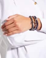 Image 5 of 5: Sydney Evan Love Script Charm on Mystic Labradorite Faceted Rondelle Bracelet