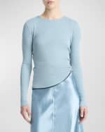 Image 2 of 8: Vince Raw-Edge Paneled Midi Slip Skirt