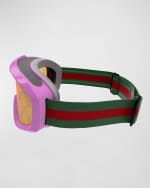 Image 2 of 3: Gucci Multicolor Logo Injection Plastic Shield Sunglasses