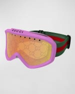 Image 3 of 3: Gucci Multicolor Logo Injection Plastic Shield Sunglasses