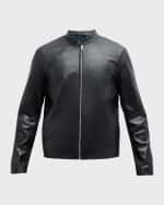 Image 1 of 6: Rag & Bone Men's Archive Cafe Racer Leather Jacket