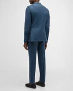 Image 5 of 6: ZEGNA Men's Large Tonal Plaid Wool Suit