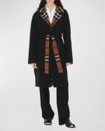 Image 2 of 6: Burberry Dorea Belted Reversible Coat