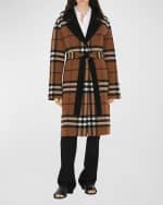 Image 5 of 6: Burberry Dorea Belted Reversible Coat