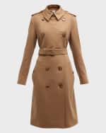 Image 1 of 6: Burberry Kensington Double-Breasted Cashmere Trench Coat