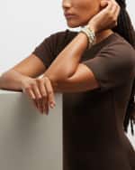 Image 5 of 5: Devon Leigh Aquamarine Gold Accent Stretch Bracelets, Set of 3