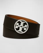 Image 1 of 2: Tory Burch Miller Reversible 1.5" Logo Belt